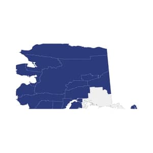 Alaska county-level mortgage loan limits heatmap for 2026