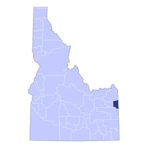 Idaho county-level mortgage loan limits heatmap for 2026
