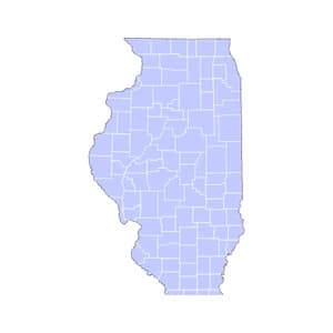Illinois county-level mortgage loan limits heatmap for 2026
