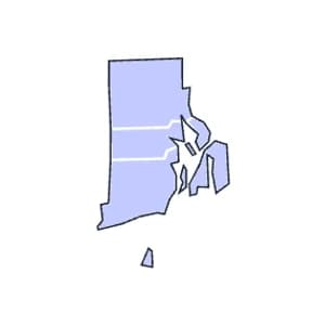 Rhode Island county-level mortgage loan limits heatmap for 2026