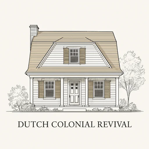 Dutch Colonial Revival house with gambrel roof resembling a barn-style roof