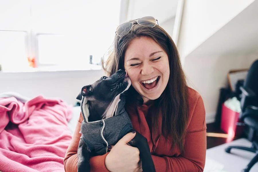 A first-time home buyer comes back to her amazing doggo who licks and kisses and shows so much love and appreciation for having a house and yard to call its own