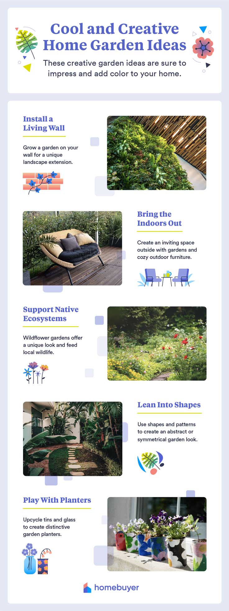 Infographic: Creative ideas for the garden in your first home