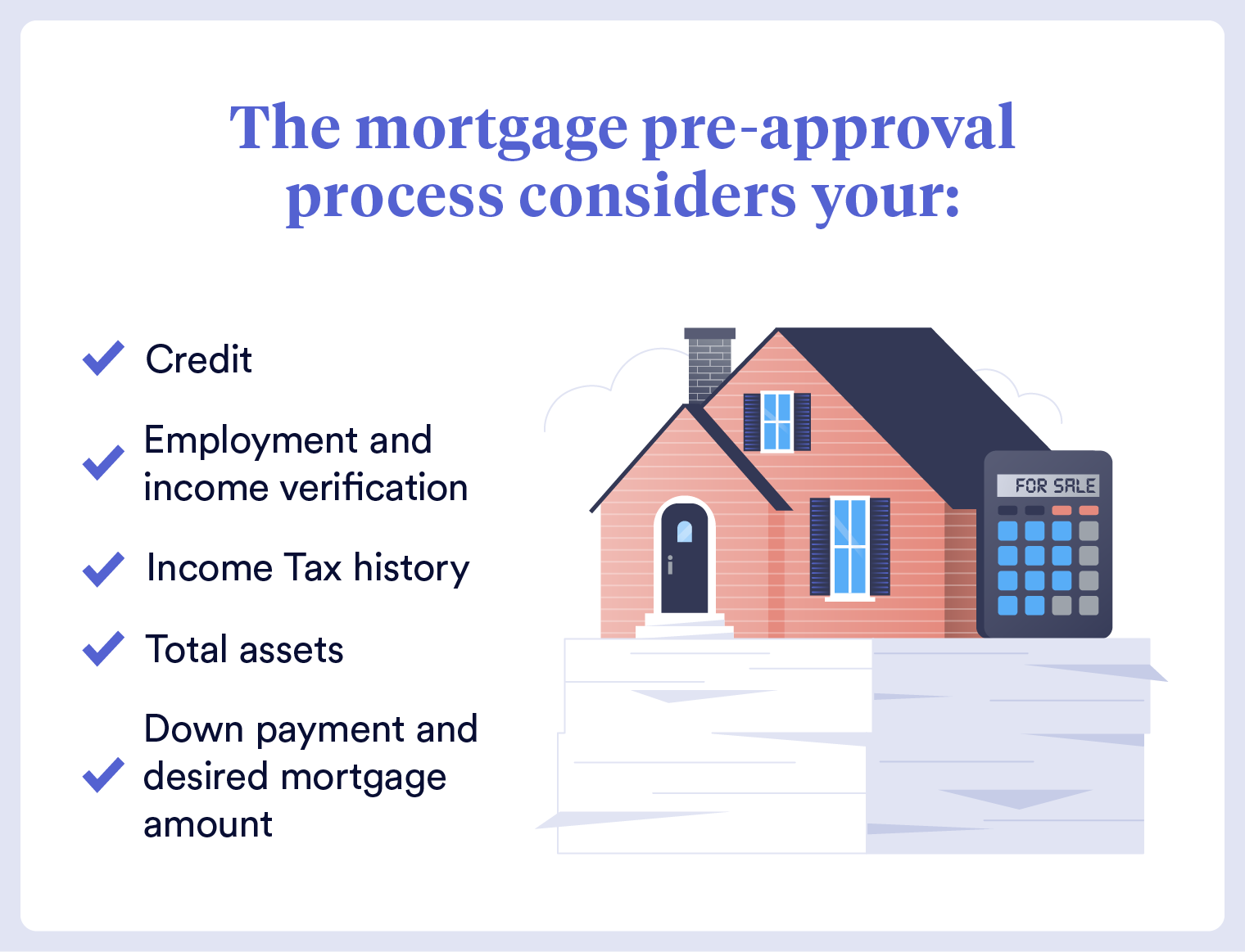 Graphic: Items First-Time Home Buyers Might Need To Get Their Mortgage Pre-Approved By A Lender