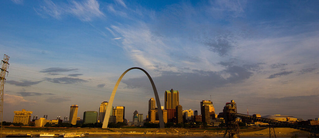 St. Louis, Missouri Skyline With Arch